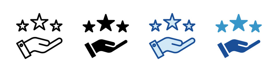 Review Multistyle Vector Icon Isolated On White Background