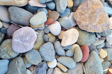 Natural Collection of Colorful River Rocks for Design Inspiration and Nature Meditation