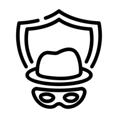 theft insurance Line Icon