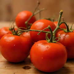 red tomatoes on a vine