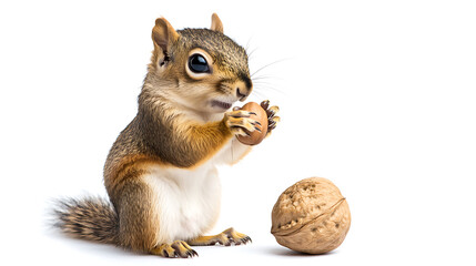 squirrel on a white background