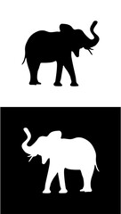 elephant silhouette vector illustration