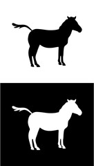 vector silhouette of a horse