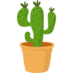Cactus in Pot Illustration