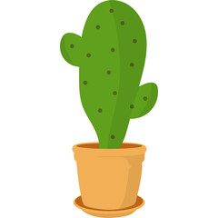 Cactus in Pot Illustration