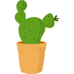 Cactus in Pot Illustration