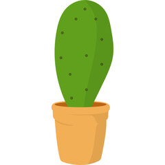Cactus in Pot Illustration