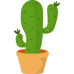 Cactus in Pot Illustration