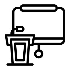 keynote presentation Line Icon