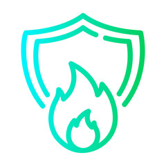 fire prevention Line Gradient Icon