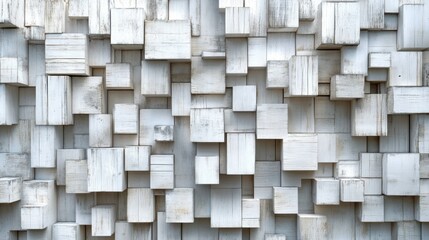 Contemporary wall art white wood shapes for modern home aesthetics