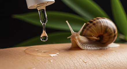 Snail on Skin with Essence Dropping for Snail Mucin Treatment