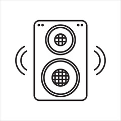 Speaker icon  flat illustration of vector icon on white background