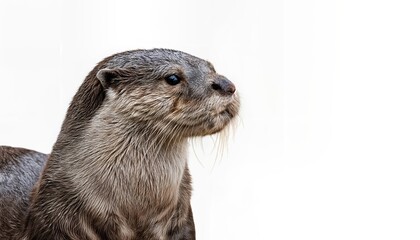 Amazon Rainforest Twilight Unveils a Rare Glimpse of the Majestic Giant River Otter, Caught Basking in the Warm Glow of Sunset, Amidst the Vibrant Wildlife and Lush Greenery
