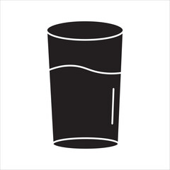 drinking water glass icon. Drinking water glass symbol in restaurant or cafe. Vector illustration. on white background.