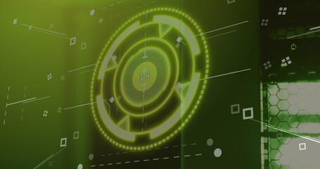 Image of scope scanning with data processing over server room