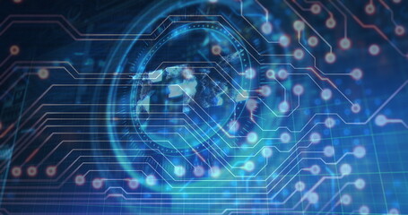 Image of data processing over network of connections