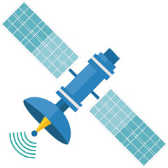 satellite space station vector illustration