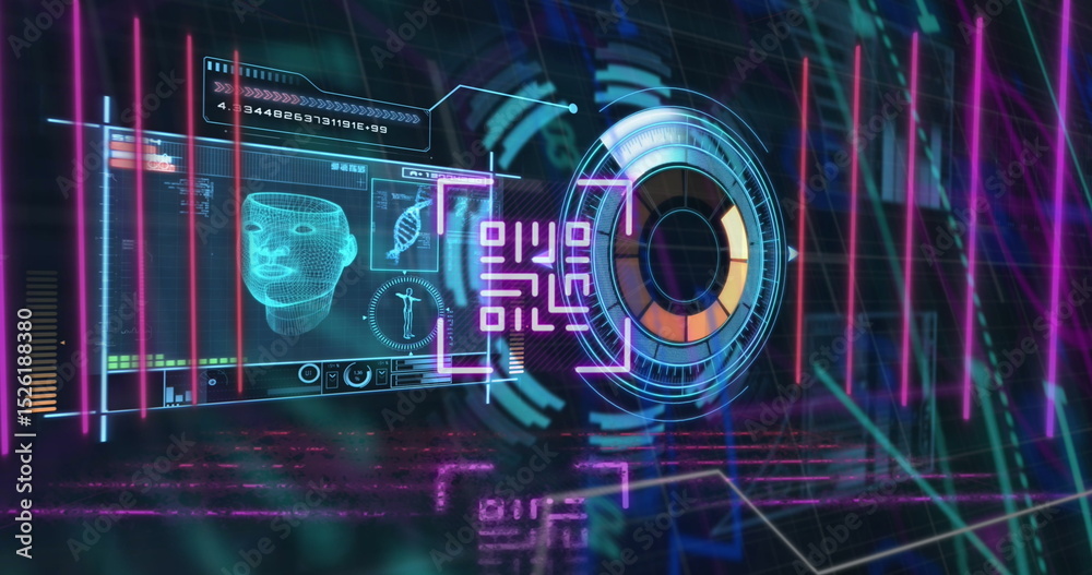 Poster image of scope scanning and data processing on screen