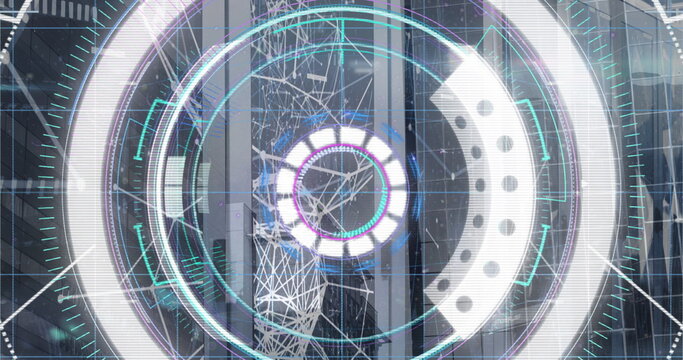 Image of data processing and scope scanning over computer servers