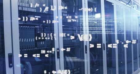 Image of data processing over computer servers