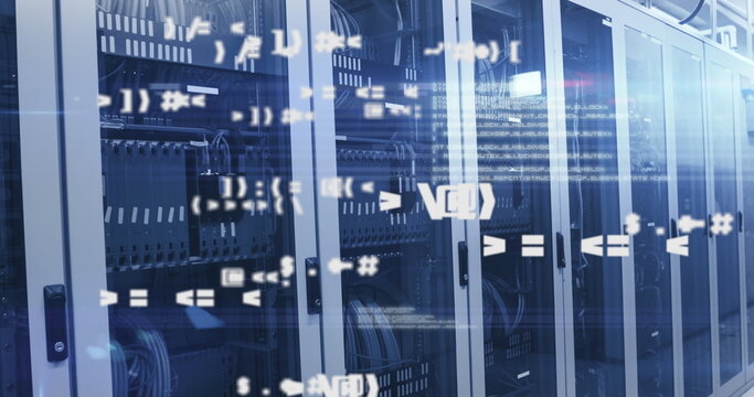 Image of data processing over computer servers