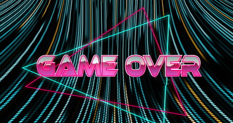 Image of game over text over spots
