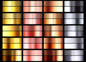 Metallic gradient color palette