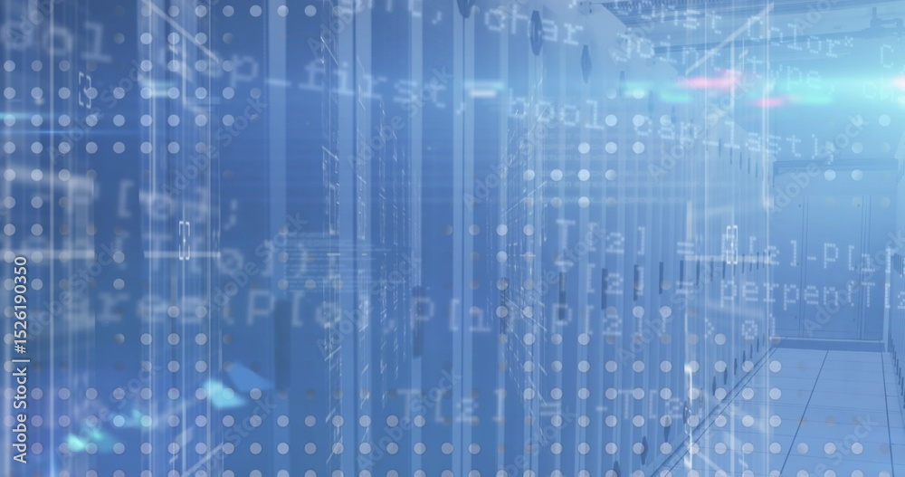 Poster image of data processing over computer servers