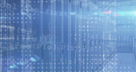 Image of data processing over computer servers