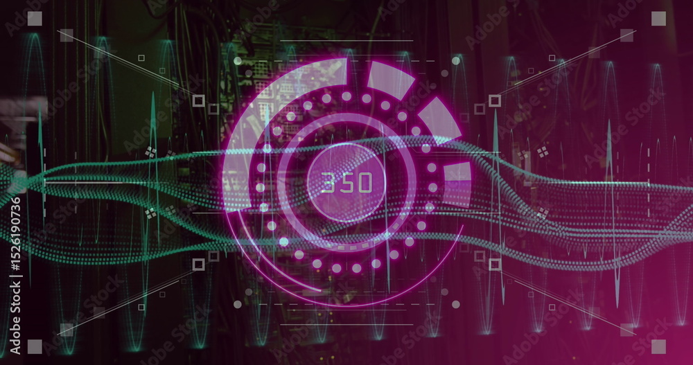 Poster image of scope scanning with data processing over server room