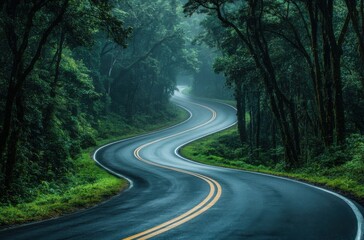 Fototapeta premium Post-rain forest landscape in Northern Thailand