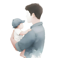  Watercolor Father's Day Clipart, Best dad clipart Bundle, Father and Son PNG, Grandfather I love dad Clipart, Digital Download