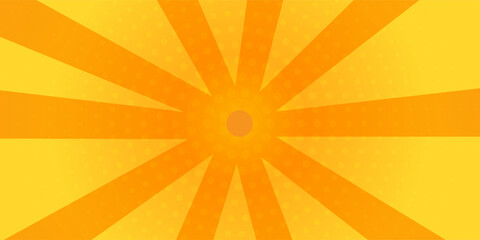 orange yellow sun ray light for summer background, sunburst abstract background, sun rays background for promotion banner, poster, greeting card, social media