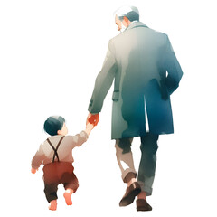  Watercolor Father's Day Clipart, Best dad clipart Bundle, Father and Son PNG, Grandfather I love dad Clipart, Digital Download