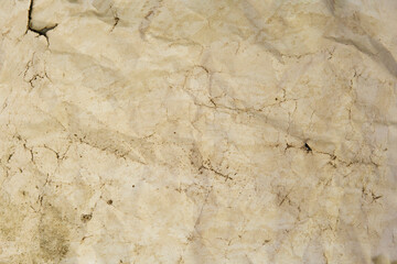 Old paper vintage texture surface for background. Recycle brown paper crumpled texture, Brown color recycled paper texture blank with copy space for text.
