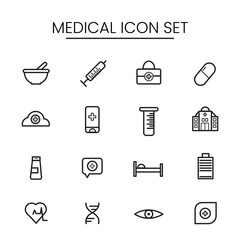 Medical Icon Set Healthcare and Medicine Icons vector illustation