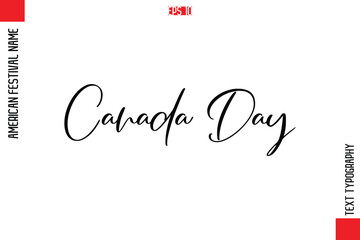 Canada Day    -American Festivals Name Typography Text