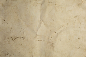 Old paper vintage texture surface for background. Recycle brown paper crumpled texture, Brown color recycled paper texture blank with copy space for text.