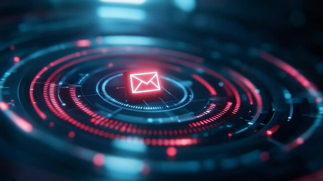 Digital communication futuristic technology abstract electronic mail
