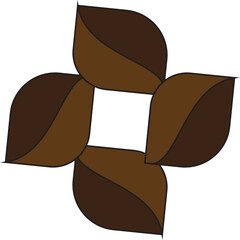 vector illustration of an abstract leaf, abstract background, wallpaper