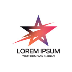 Obraz premium Unique star logo Modern and minimalist vector and abstract logo