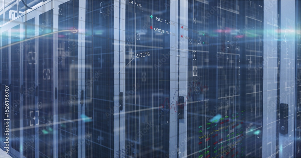 Poster image of data processing over computer servers