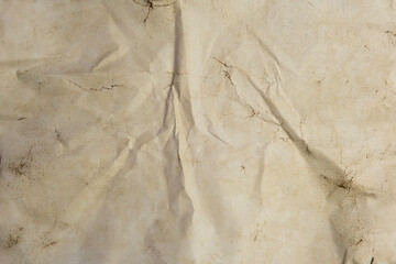 Old paper vintage texture surface for background. Recycle brown paper crumpled texture, Brown color recycled paper texture blank with copy space for text.
