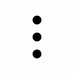 vertical menu dots icon vector sign