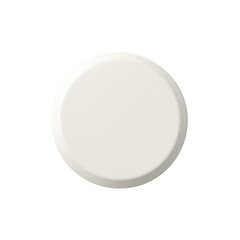 Round white tablet with smooth surface, isolated on plain background, evokes sense of simplicity and purity. This captures essence of minimalism and can be used in various contexts