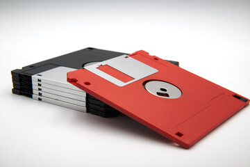 3.5-inch floppy disks are a method of storing data.
