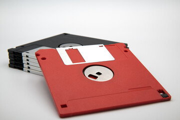 3.5-inch floppy disks are a method of storing data.
