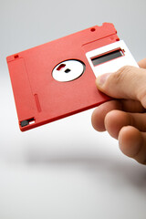 3.5-inch floppy disks are a method of storing data.
