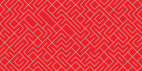 Labyrinth illustration isolated on red